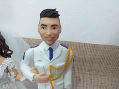 Topo de bolo casamento Noivinhos humanizados Policial - loja online