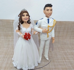Topo de bolo casamento Noivinhos humanizados Policial - comprar online