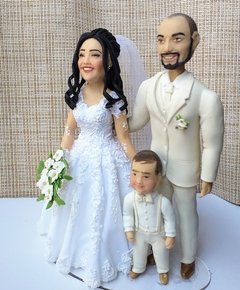 Topo de bolo casamento noivinhos personalizado Familia - comprar online