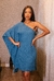 Vestido Afrodite Azul Petróleo - comprar online