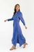Vestido Chemise Longa Azul - comprar online