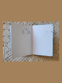 Caderno A5 - tema "Moça na Porta" (feminino) 001 - comprar online