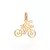 Pingente ciclista banhado a ouro 18k