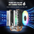 Cooler 6 Tubos de Calor CPU 4 Pinos PWM RGB PC Silencioso Intel LGA 1700 7