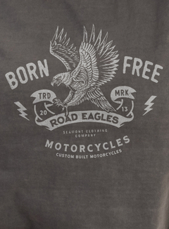 T-shirt Road Eagles feminina - estonada chumbo - comprar online