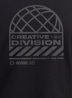 Camiseta Creative Division masculina - preta na internet