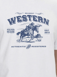 Camiseta Western masculina - branca - comprar online