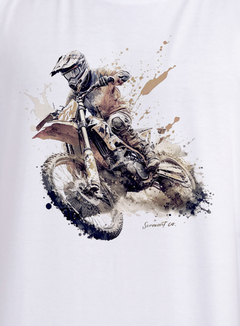 Camiseta Dirt Action masculina - branca - comprar online