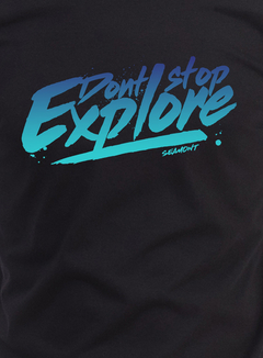 Camiseta Dont Stop Explore masculina - preta - comprar online