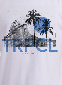 Camiseta Rio de Janeiro Tropical masculina - branca - comprar online