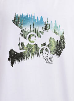 Camiseta Go in Faith Downhill masculina - branca - comprar online