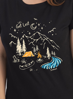 T-shirt Let´s Get Lost feminina - preta - comprar online