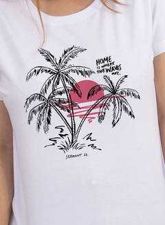 T-shirt Palm Beach feminina - branca - comprar online