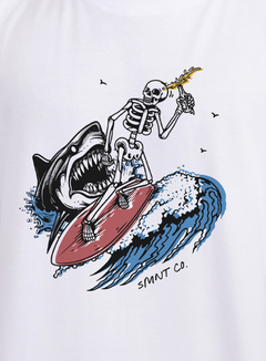 Camiseta Skull Surf masculina - branca - comprar online