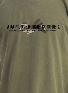 Camiseta Tactical Overcoming masculina - estonada verde militar - comprar online