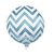 BALAO METALIZADO CHEVRON BOLA 18" - AZUL/BRANCO