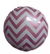 BALAO METALIZADO CHEVRON BOLA 18" - ROSA/BRANCO