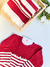 Saída Maternidade Tricot Nina - 03 peças - Vermelho e Branco - comprar online