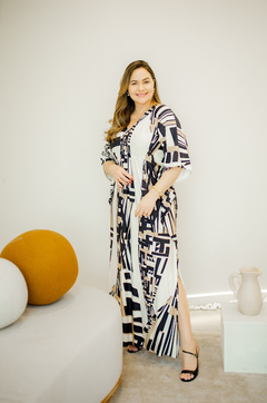 kAFTAN ALOICIA - ESTAMPA EXCLUSIVA MARROM