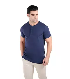 Camiseta Henley em Algodão Egípcio - loja online