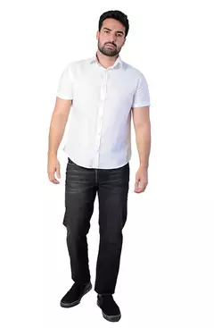 Camisa Manga Curta Slim Fit Linho na internet