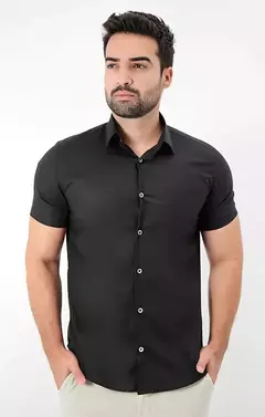 Camisa Manga Curta Slim Fit Básica