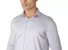 Camisa Manga Longa Slim Fit Algodão Egípcio Fio 80 - LOBO STORE