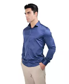 Camisa Manga Longa Slim Fit Algodão Egípcio Fio 80 - comprar online