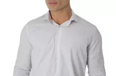 Camisa Manga Longa Slim Fit Algodão Egípcio Fio 80