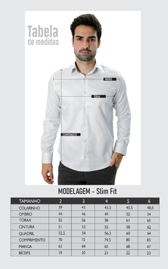 Imagem do Camisa Social Manga Longa Slim Fit Flamê