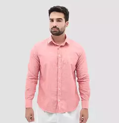 Camisa Manga Longa Linho Slim Fit na internet