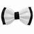 Gravata Borboleta Dupla Branco Com Preto - comprar online