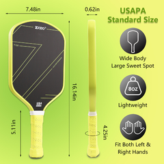 Paleta Zoodo Pickleball T700 Green - Pickleball Argentina Store