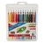 Conjunto Escolar Mega Colorido - 12 Lápis de Cor + 12 Canetinhas + 2 Lápis Pretos - Tris