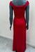 Vestido Longo Vermelho Decote Ombro a Ombro - loja online