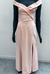 Vestido Longo Rose Decote Ombro a Ombro