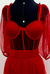 Vestido Longo Vermelho Corset em Tule Saia Camadas - comprar online