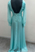 Vestido Longo Verde Tiffany Mangas Longas