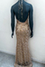 Vestido Longo Paetê Dourado com Fenda - loja online