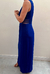 Vestido Long Midi Azul Royal com Renda Guippir - Aliá Dress You