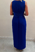 Imagem do Vestido Long Midi Azul Royal com Renda Guippir