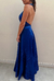 Imagem do Vestido Longo Azul Royal Gola e Fenda