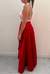 Vestido Long Midi Bicolor Rose e Vermelho - loja online