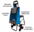 Carrito de mandado multisus con silla plegable Azul - comprar en línea