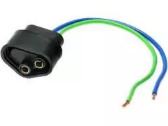 Conector de arnés de dos terminales para regulador de Chrysler, con cables verde y azul.