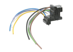 Conector de 8 terminales para interruptor de luz de Chevrolet, con varios cables de colores.