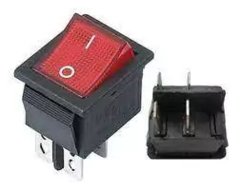 0320177 INTERRUPTOR DE 1 PASO TECLA RECTANGULAR ROJO 12V 2.17*2.85 CM 4 TERMINALES ON/OFF COLOR ROJO PARA MOTO - comprar en línea