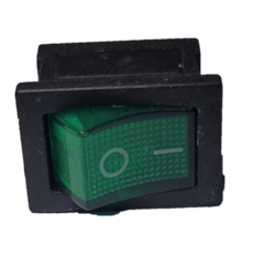 0325304 INTERRUPTOR DE 1 PASO TECLA MINI VERDE 3 TERM ON/OFF 12V 25304