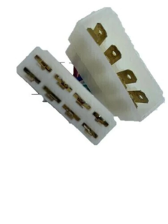 Conector universal de 8 vías hembra y macho, ideal para arneses eléctricos.