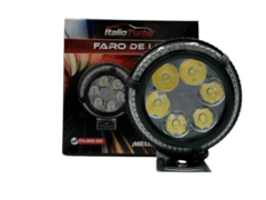 0802858 FARO PIEZA 6 LED PARA MOTICILETA Y AUTO CONTRONO RGB FOJO+ESTROBO BASE L 12V en internet